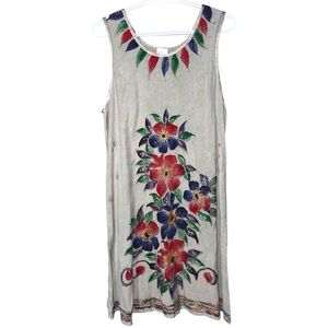NAISHA Floral Embroidered Detail Sleeveless Dress